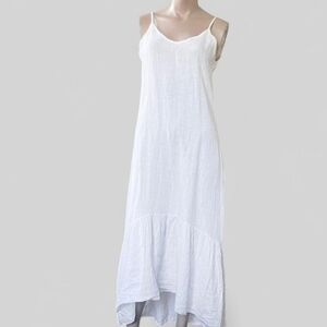Elegant Linen White Sleeveless Dress. NWOT.